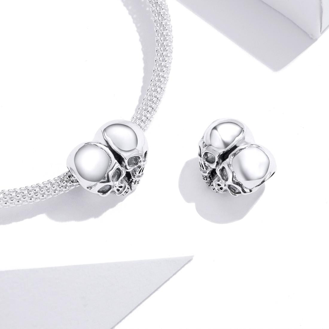 925 Sterling Silver Skull Beads For Diy Bracelets & Necklaces 7