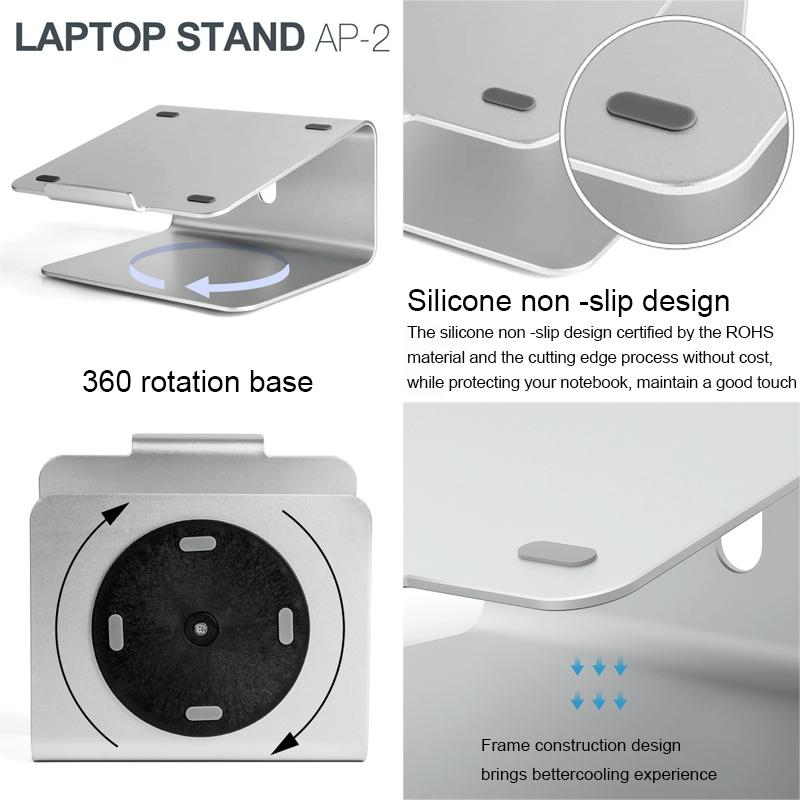 Adjustable Laptop Stand - 360 Degree Rotation - 11-17 Inch Notebooks 4