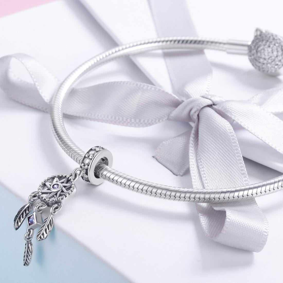 925 Sterling Silver Dream Catcher Bracelet Beads 7