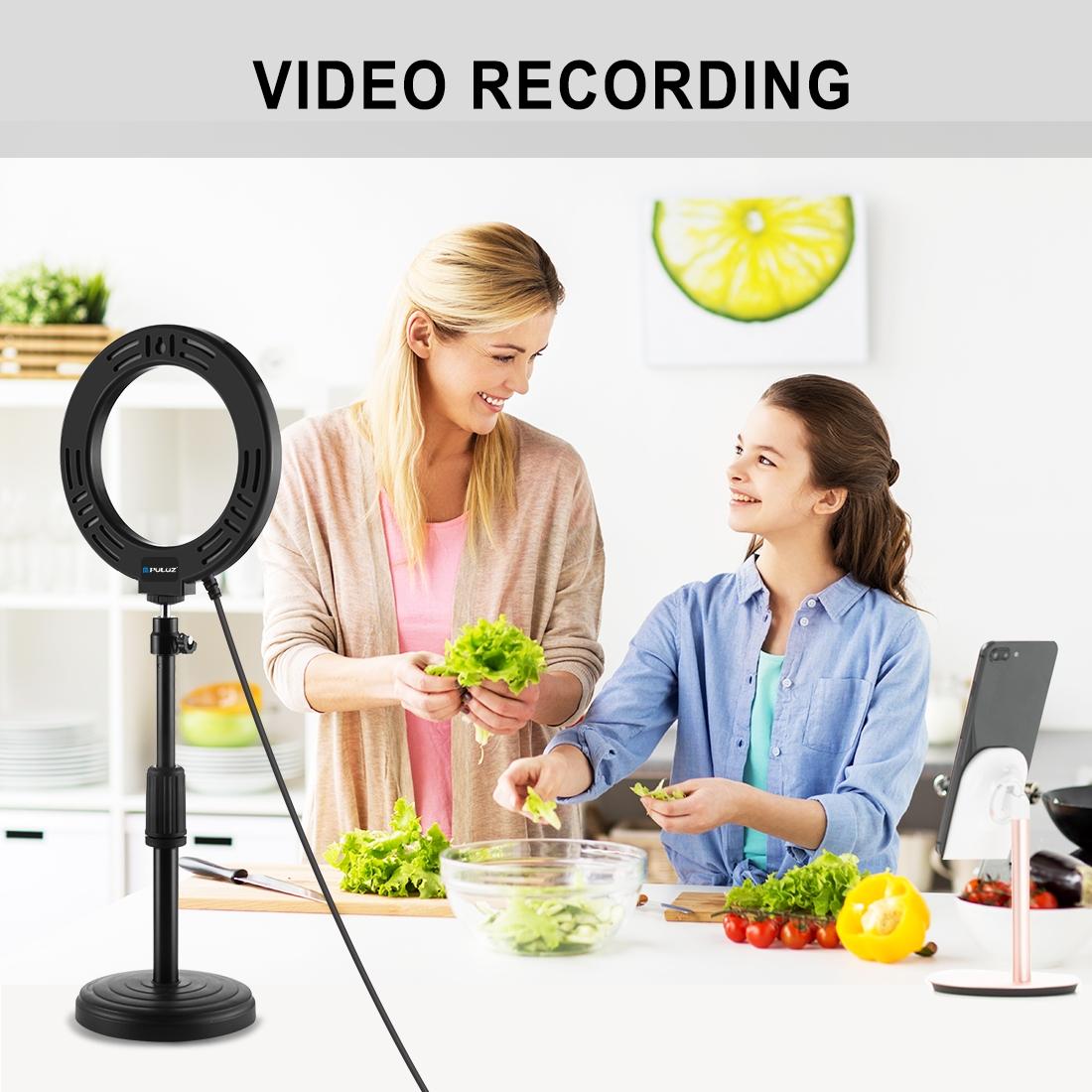 16cm Usb Led Ring Light with Tripod and 3 Modes - Black 6
