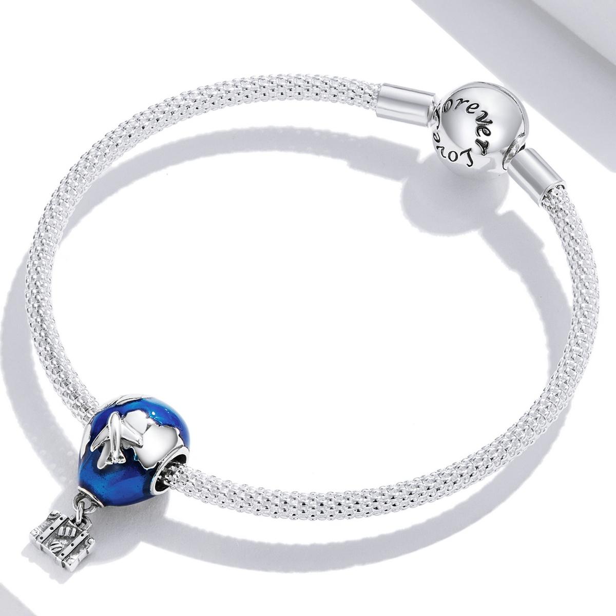 925 Sterling Silver Airplane & Hot Air Balloon Pendant For Diy Bracelets & Necklaces 7