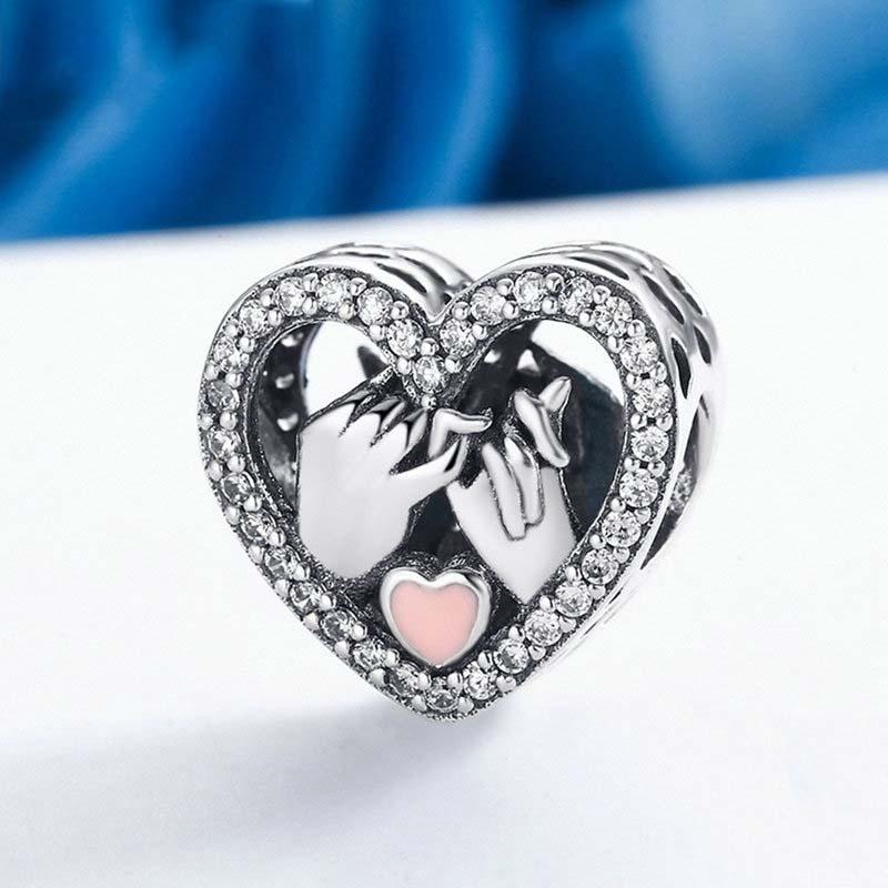 925 Sterling Silver Heart Diamond Accessories 3
