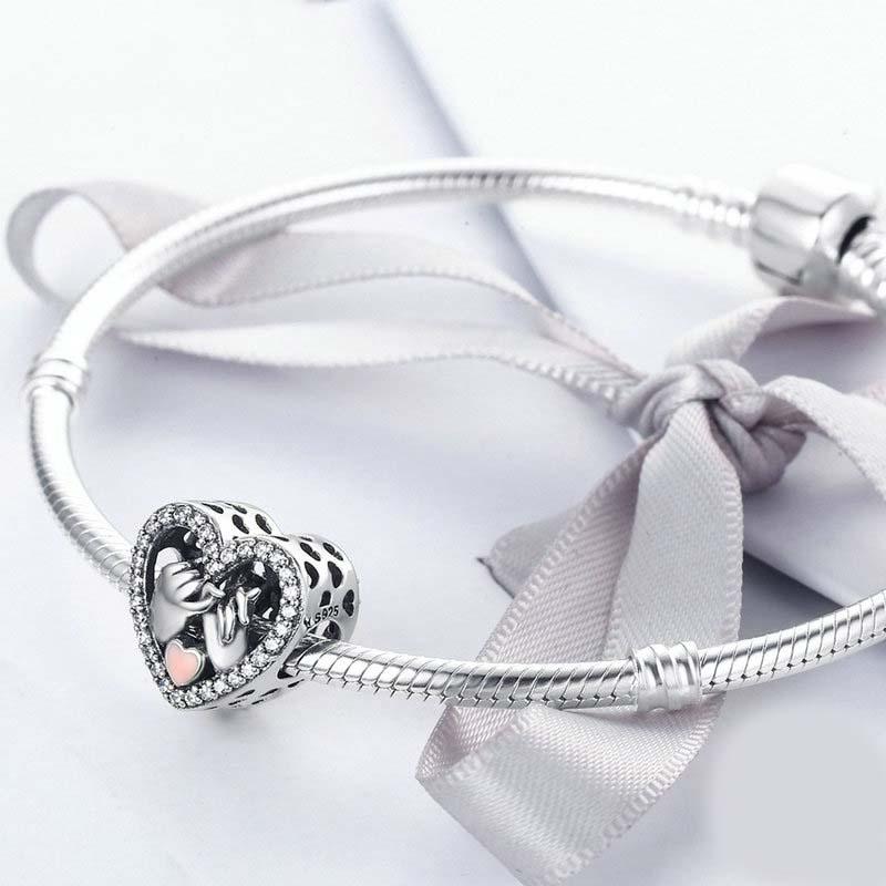 925 Sterling Silver Heart Diamond Accessories 7