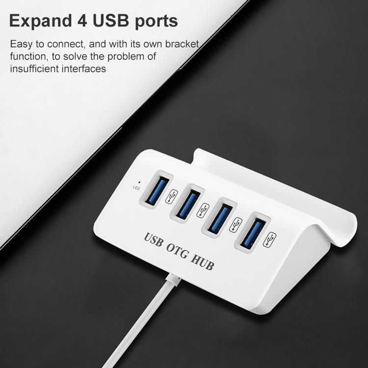 4-In-1 Micro Usb / Usb To 4 Usb 2.0 Otg Docking Station With Stand 6