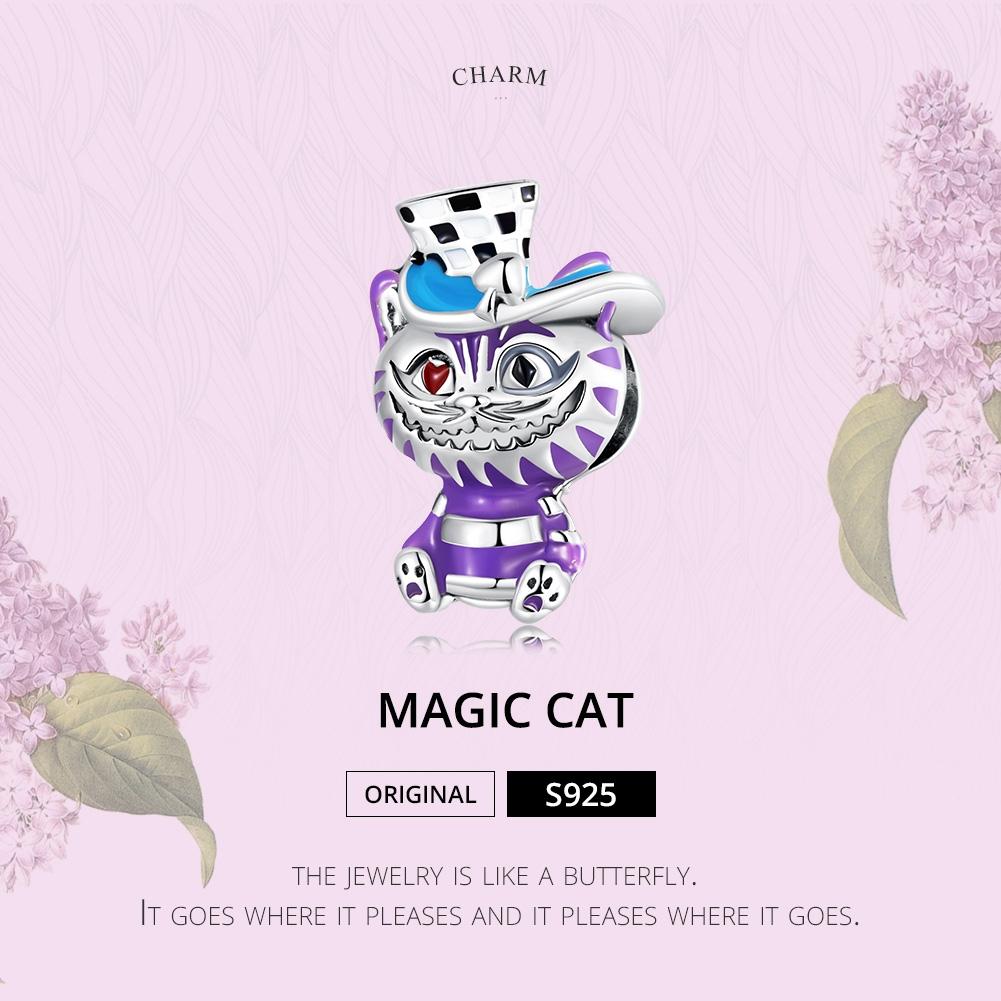 925 Sterling Silver Cat Bead For Diy Bracelet Or Necklace 3