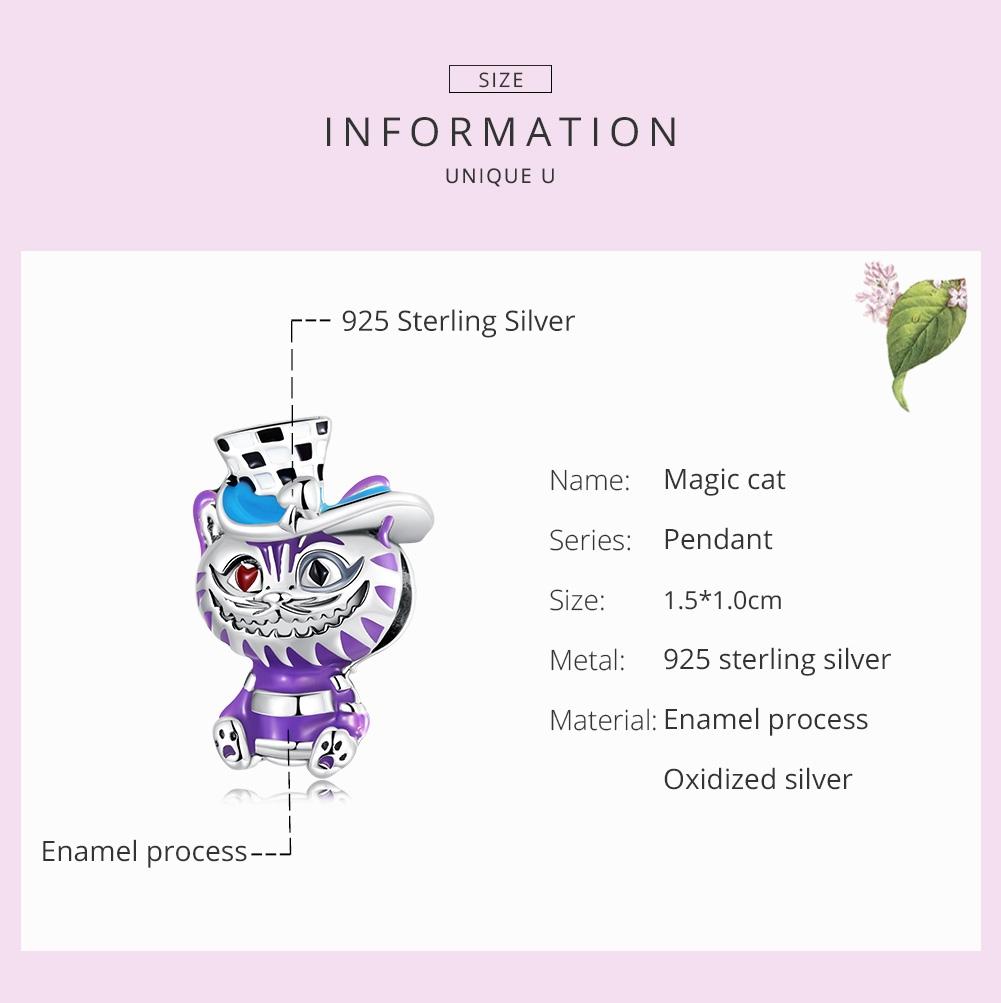 925 Sterling Silver Cat Bead For Diy Bracelet Or Necklace 4