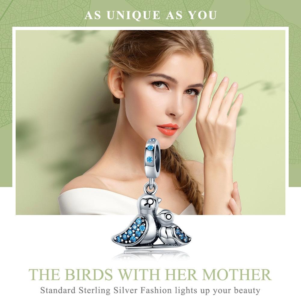 925 Sterling Silver Blue Gem Bird Bracelet Inlay 4