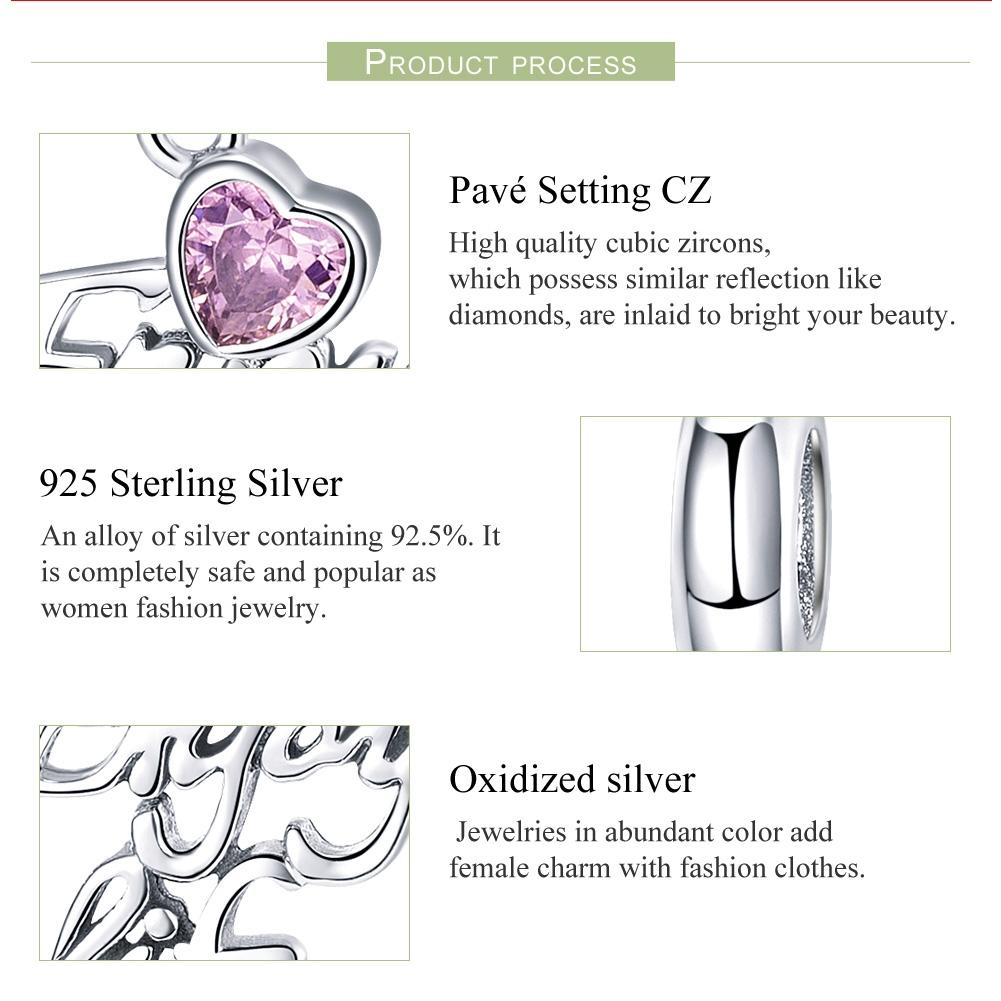 925 Sterling Silver Love Life Pendant For Diy Necklace / Bracelet 5