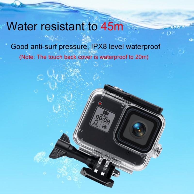 Waterproof Case for Gopro Hero8 with Touch Back Cover and Lens Filter - 45m 3