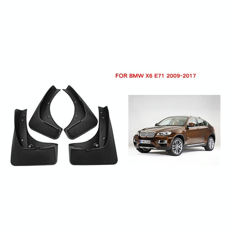 For Bmw X6 E71 2009-2017 4Pcs / Set Car Auto Soft Plastic Splash Flaps Fender Guard 3