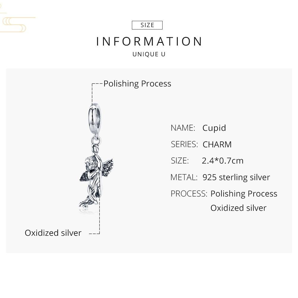 925 Sterling Silver Handmade Cupid Pendant Diy Accessory 6