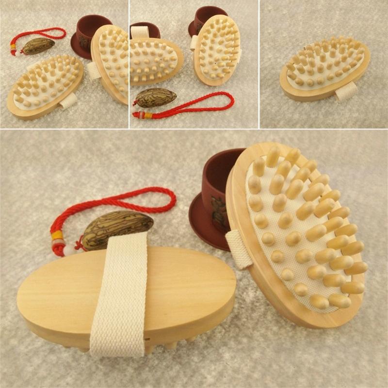 Wood Balloon Cushion Massager Soothing Body Massage Brush 4
