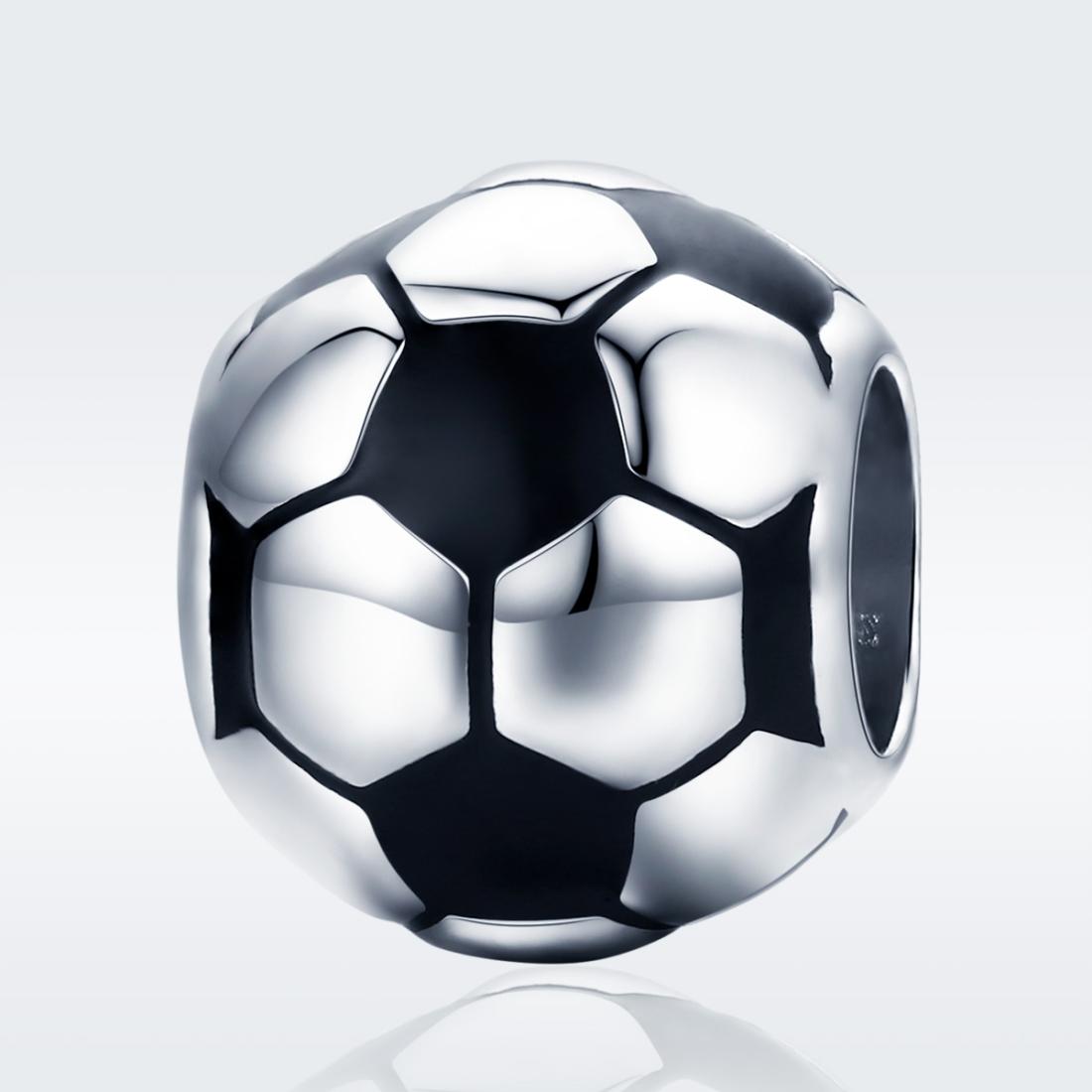 925 Sterling Silver Football Love Pendant Beads 3