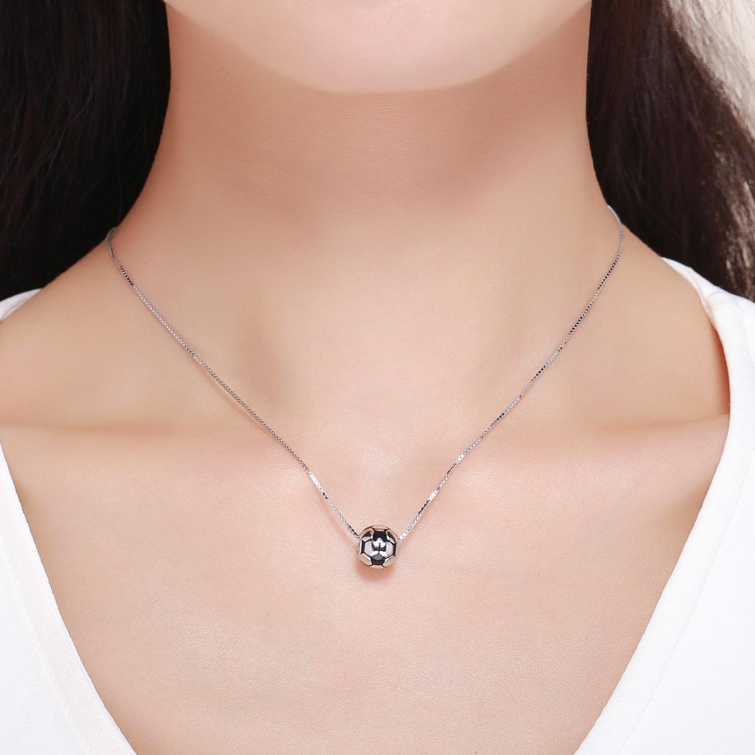925 Sterling Silver Football Love Pendant Beads 8