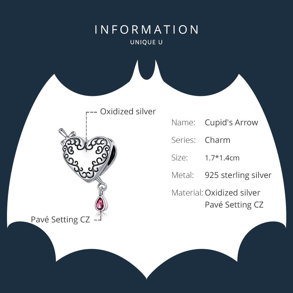 925 Sterling Silver Cupid Heart Beads For Diy Bracelets & Necklaces 4