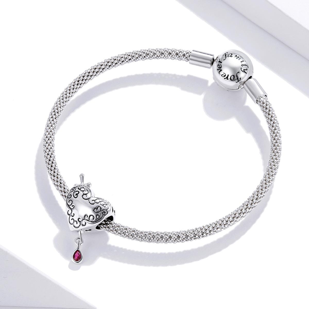 925 Sterling Silver Cupid Heart Beads For Diy Bracelets & Necklaces 7