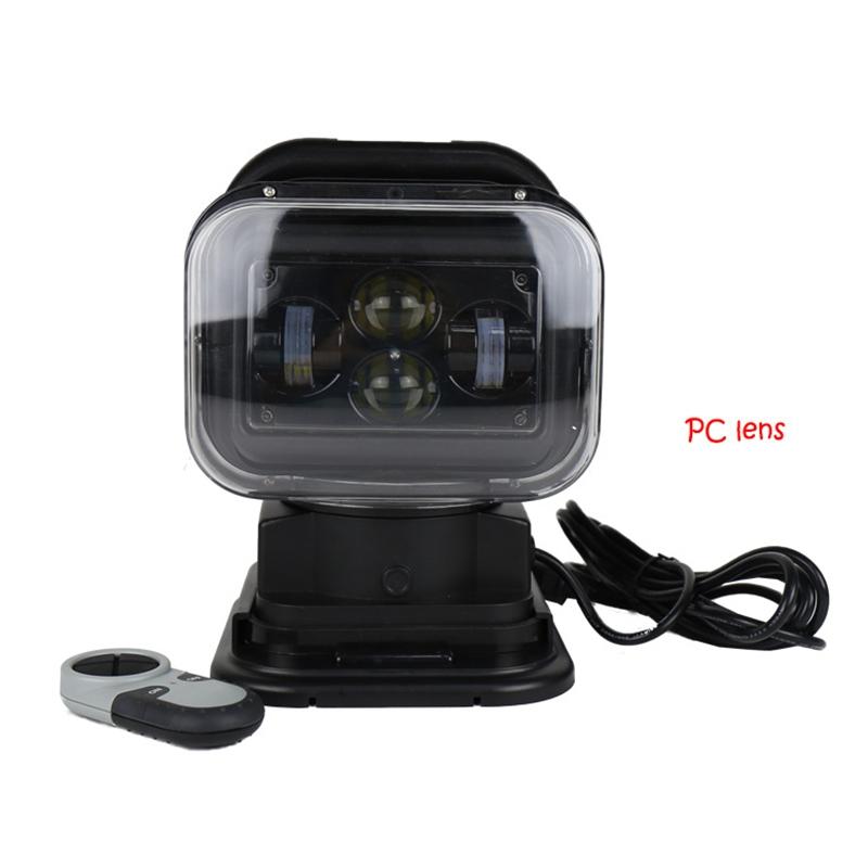 60W Dc 12 - 24V 400Lm Car 200M Wireless Remote Control 360 Degree Adjustable Led Search High Bay Lights / Spotlights 3