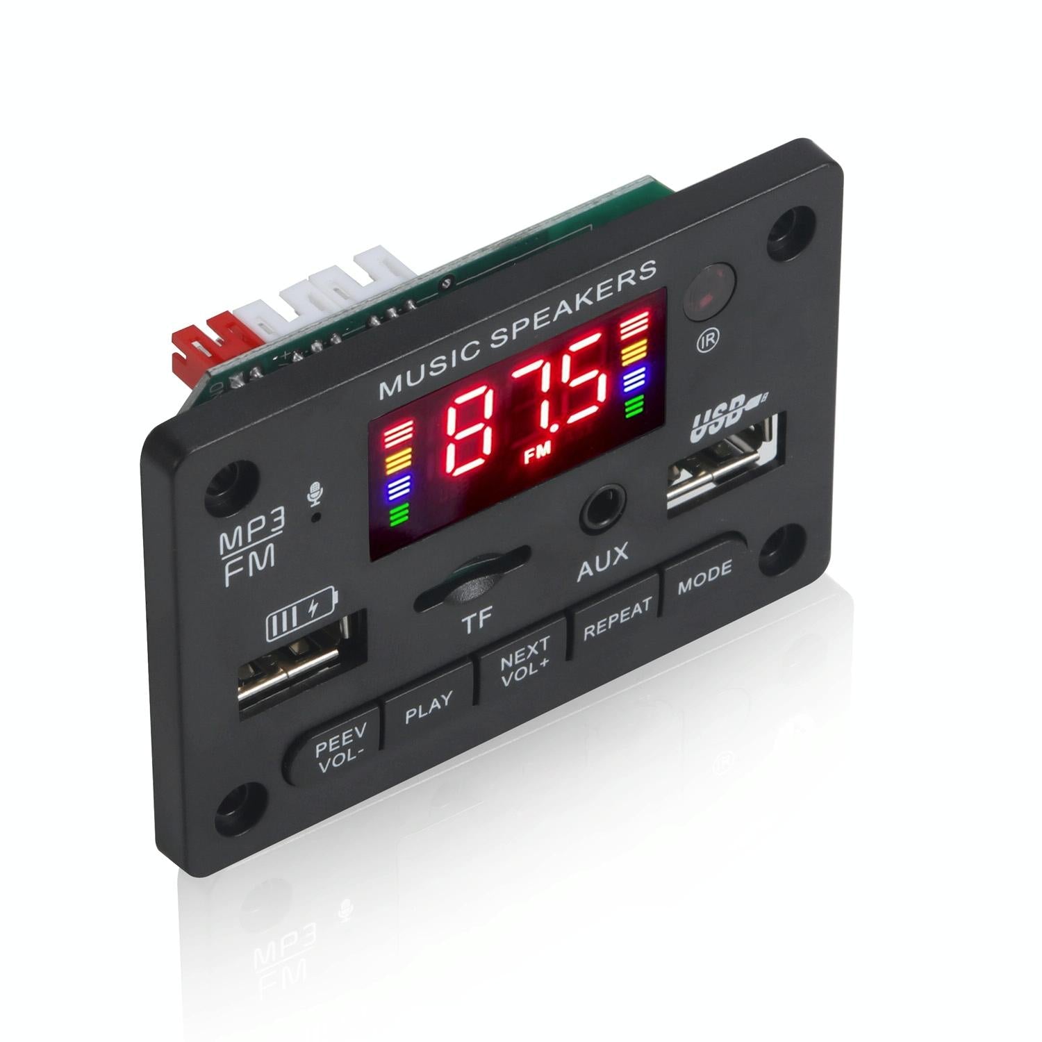 12V Car Mp3 Player Board With Fm Radio Usb Bluetooth Remote Recording 3