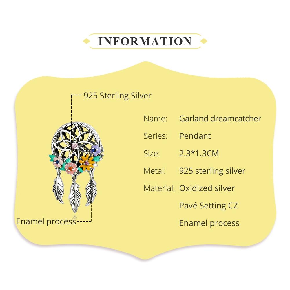 925 Sterling Silver Dream Catcher Bracelet / Necklace Beads 4