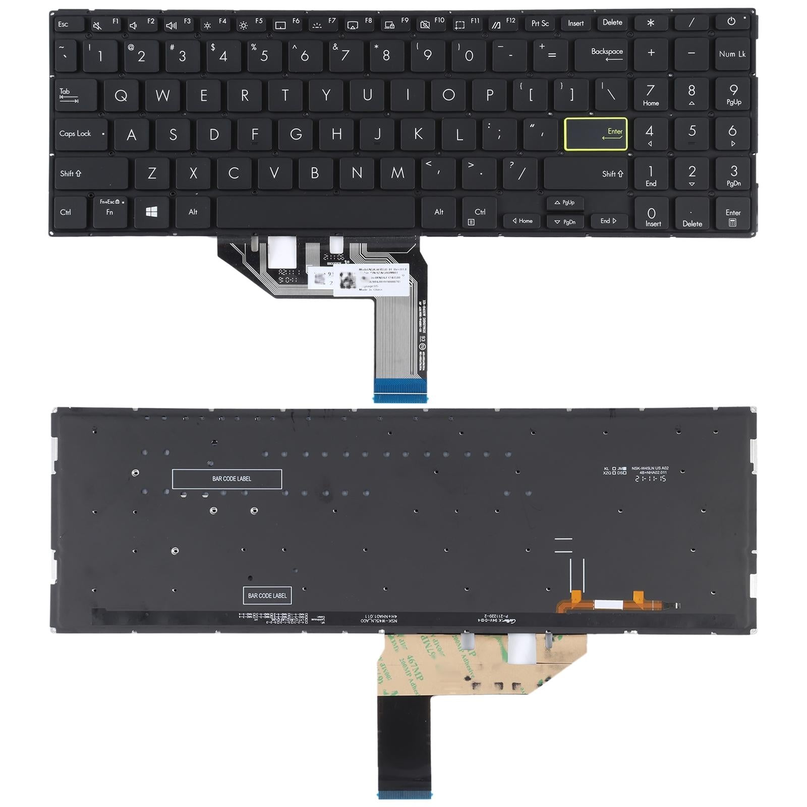 Us Version Backlit Keyboard for Asus Vivobook S15 X513