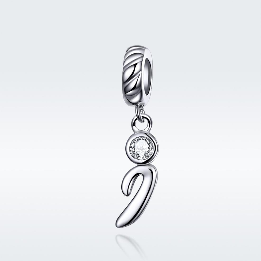 925 Sterling Silver Letter Pendant For Diy Bracelet Or Necklace Style - I 3