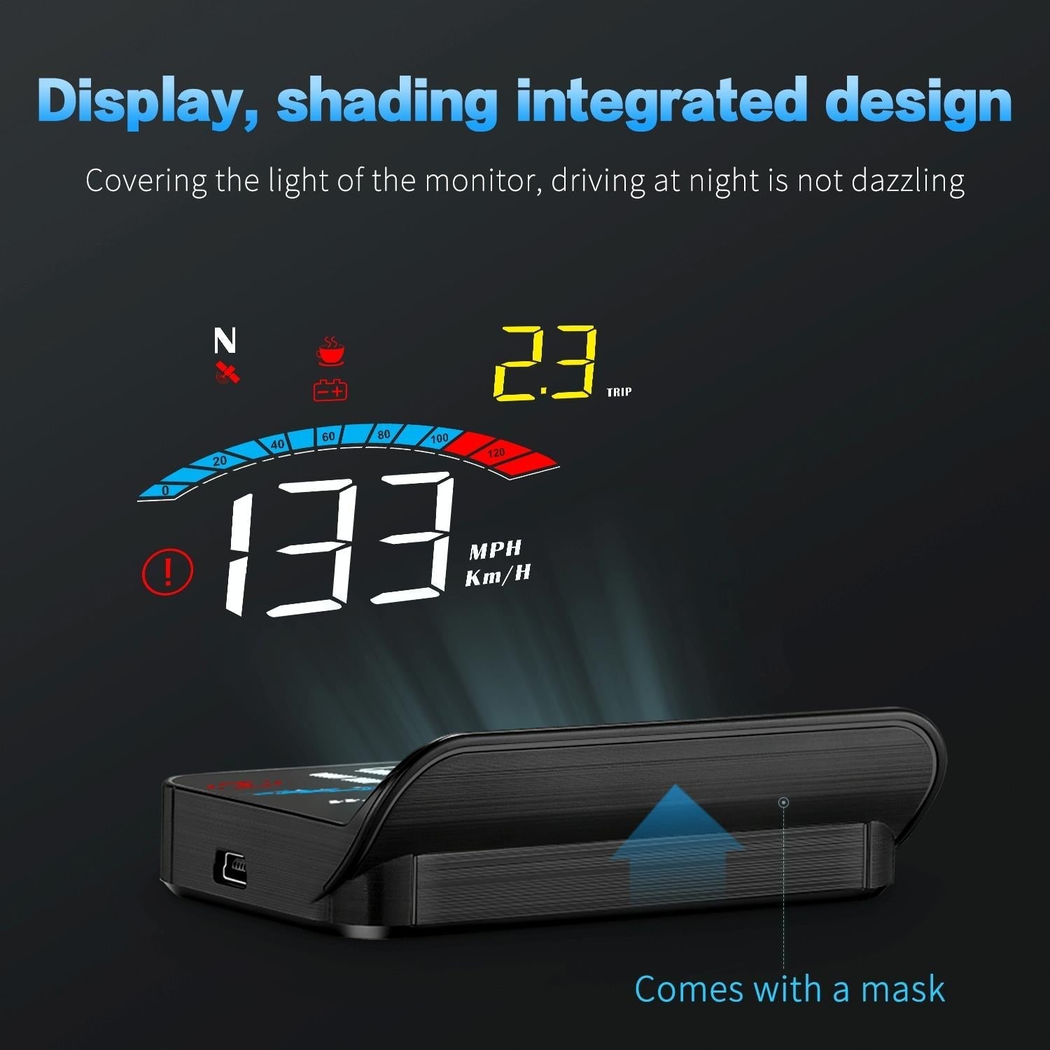 Universal Car Hud Gps Speed Meter With Voltage Display 3