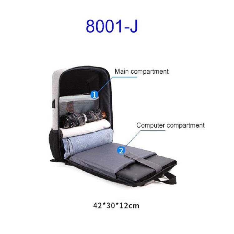 Hard Shell Backpack Alloy Frame Anti-theft Computer Bag for Men Black 4