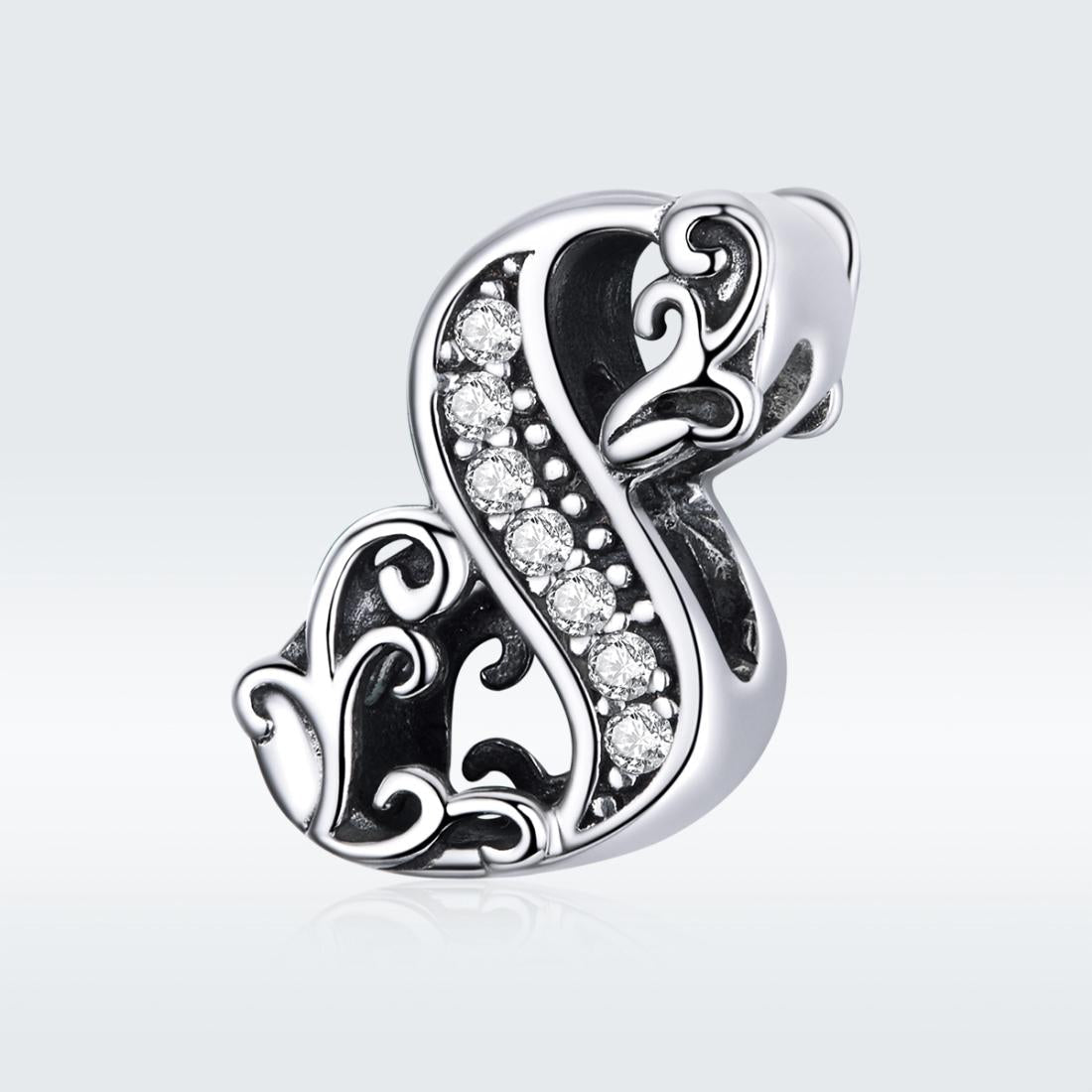 925 Sterling Silver Relief Number Series 0 9 Beads For Diy Bracelets And Necklaces Style - 8 3