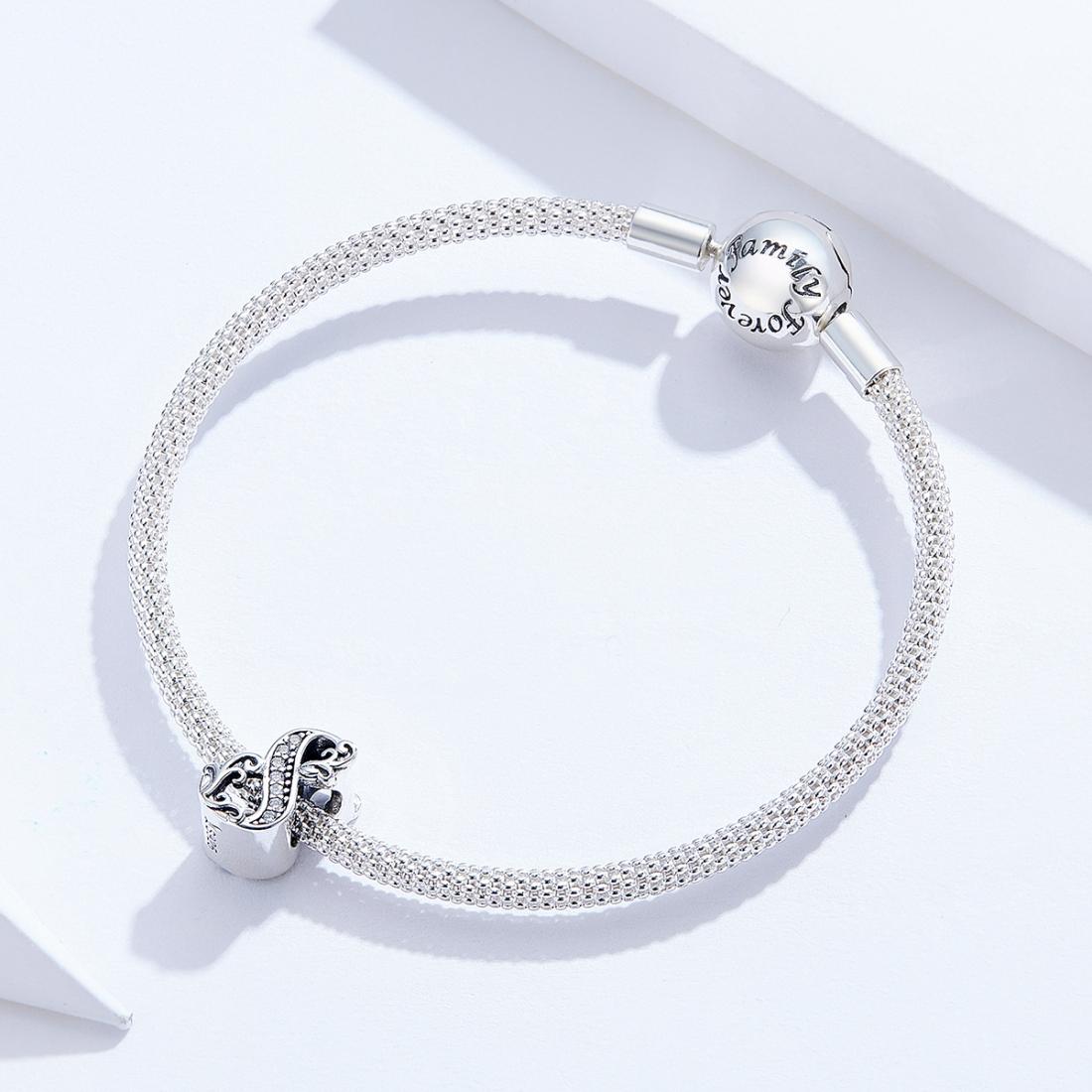 925 Sterling Silver Relief Number Series 0 9 Beads For Diy Bracelets And Necklaces Style - 8 5