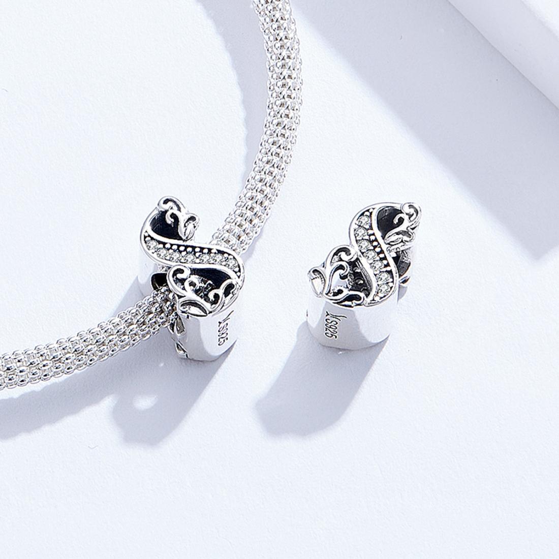 925 Sterling Silver Relief Number Series 0 9 Beads For Diy Bracelets And Necklaces Style - 8 6