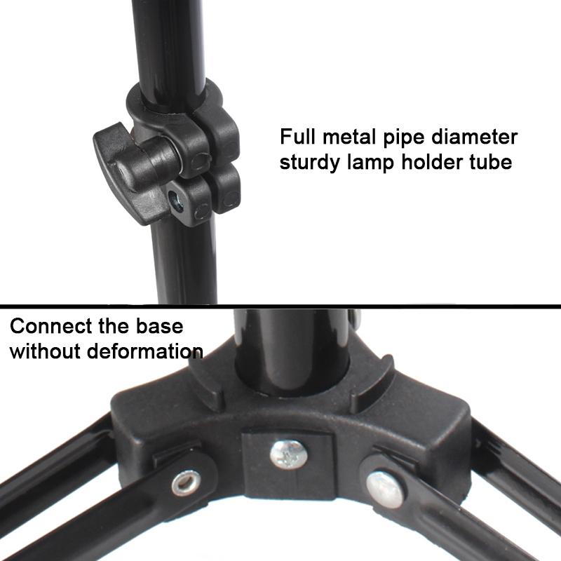 Professional Aluminum Lighting Stand For Studio Flash - 68-200Cm Height Black 6