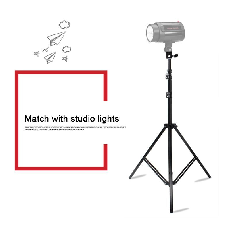 Professional Aluminum Lighting Stand For Studio Flash - 68-200Cm Height Black 8