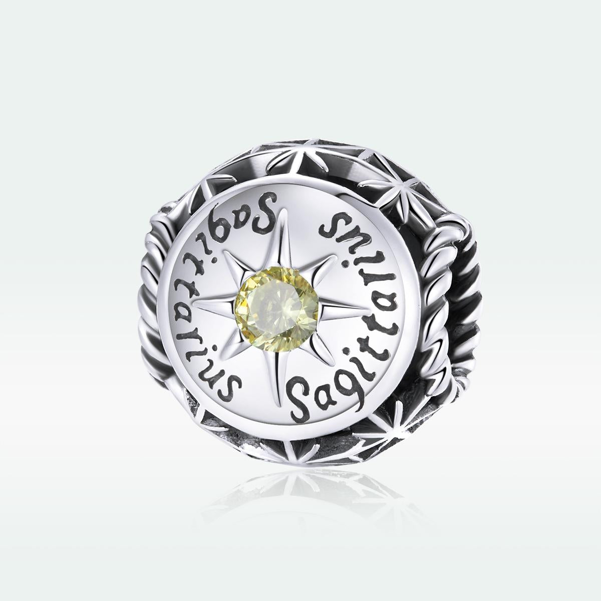 925 Sterling Silver Zodiac Beads For Diy Bracelets & Necklaces Sagittarius Style - Sagittarius 3