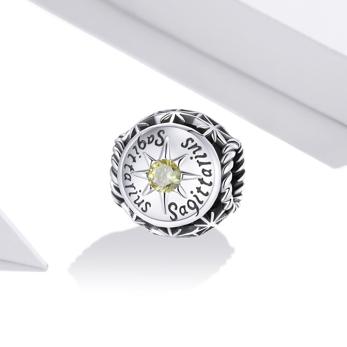 925 Sterling Silver Zodiac Beads For Diy Bracelets & Necklaces Sagittarius Style - Sagittarius 4