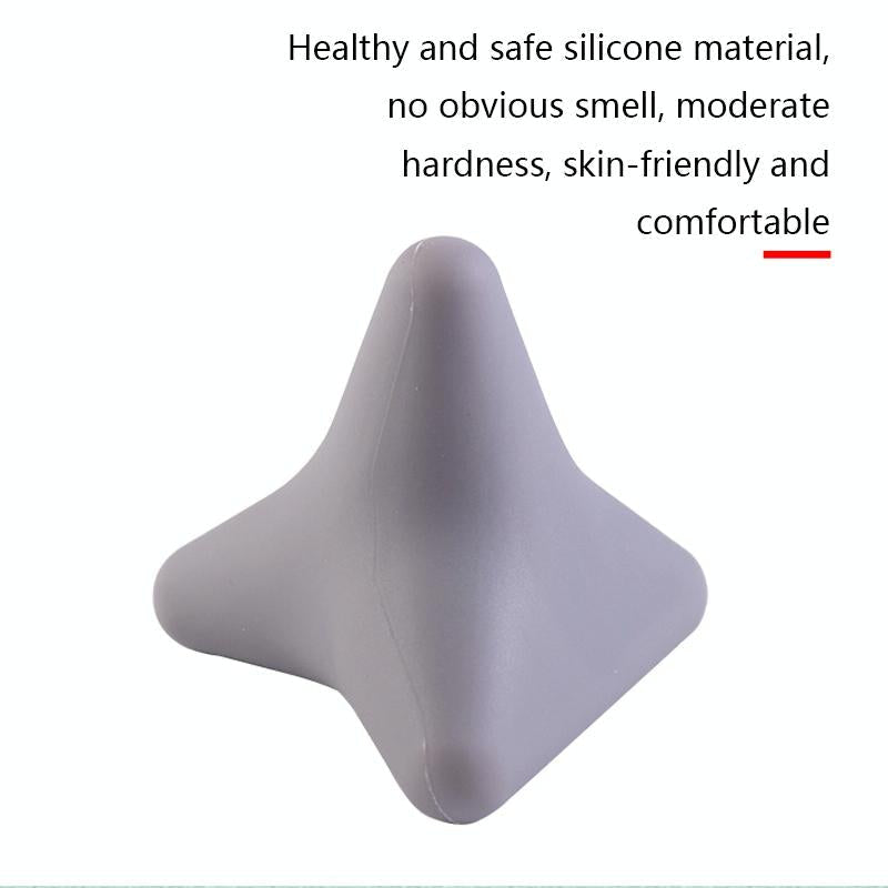 Quadratic Gray Silicone Thumb Massager For Muscle Relaxation And Fascia Massage 5