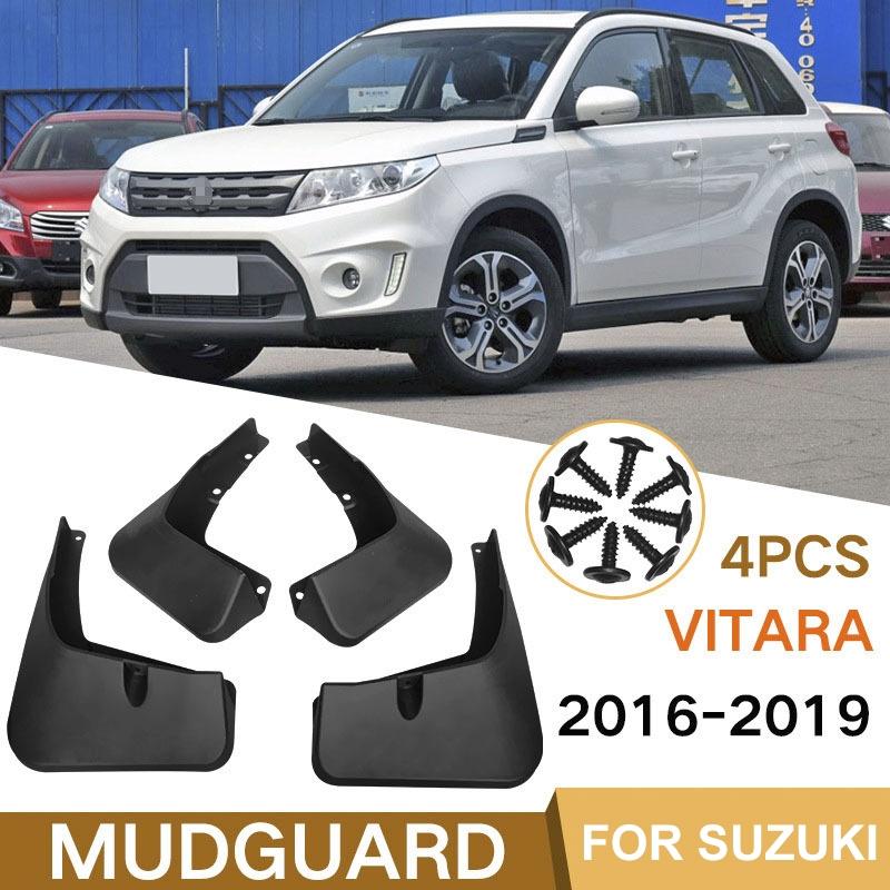 For Suzuki Vitara 2016-2019 4Pcs / Set Car Auto Soft Plastic Splash Flaps Fender Guard 3