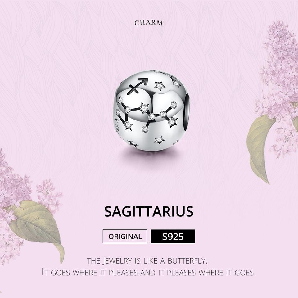 925 Sterling Silver Zodiac Beaded Bracelet Style - Sagittarius 4