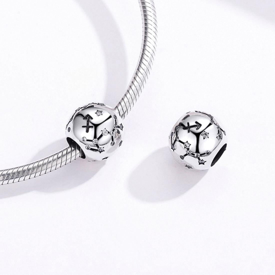 925 Sterling Silver Zodiac Beaded Bracelet Style - Sagittarius 6