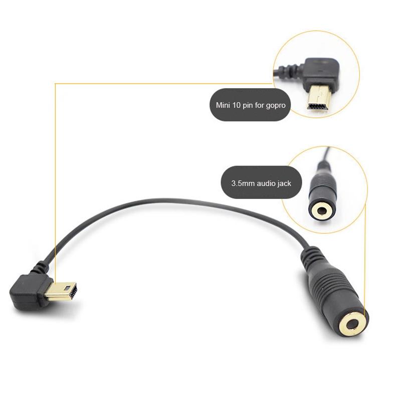 10 Pin Mic Adapter Cable for Gopro Hero4 / 3 / 3 - 16.5cm Length 5