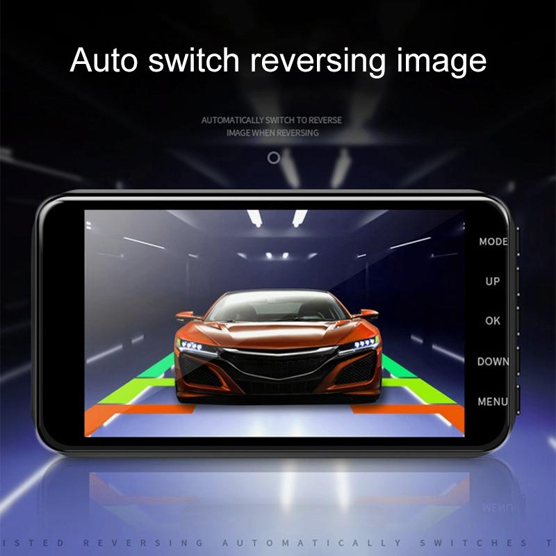 1080p Dual Recording Car Dvr with Parking Monitoring and Loop Recording - 4 Inch 2.5d Hd 5