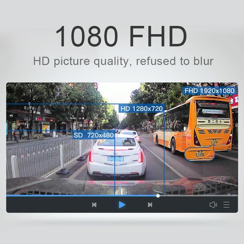 1080p Dual Recording Car Dvr with Parking Monitoring and Loop Recording - 4 Inch 2.5d Hd 6