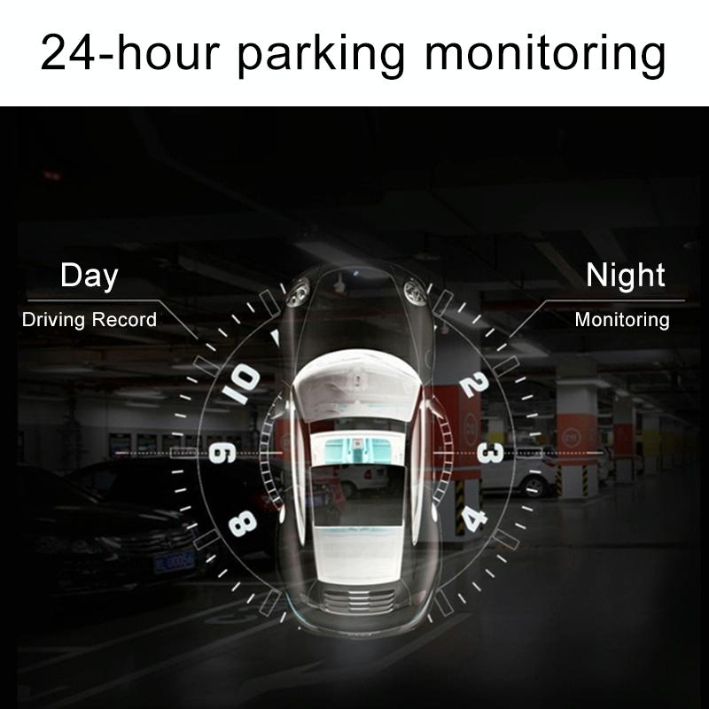 1080p Dual Recording Car Dvr with Parking Monitoring and Loop Recording - 4 Inch 2.5d Hd 7