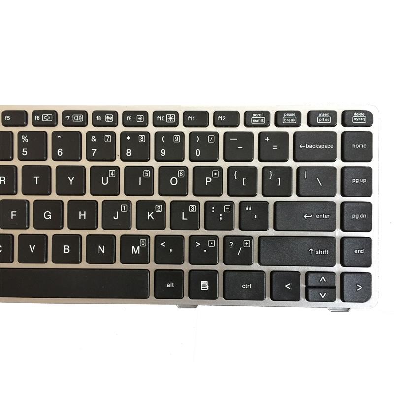 Silver Frame us Keyboard for Hp Elitebook & Probook 5