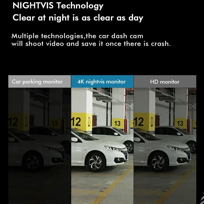 4k Dual Record Driving Recorder with Wifi and Night Vision 10