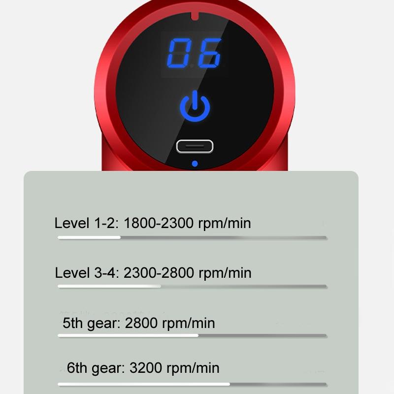 Electric Shock Muscle Massage Gun - Mini Red Fascia Pocket 3