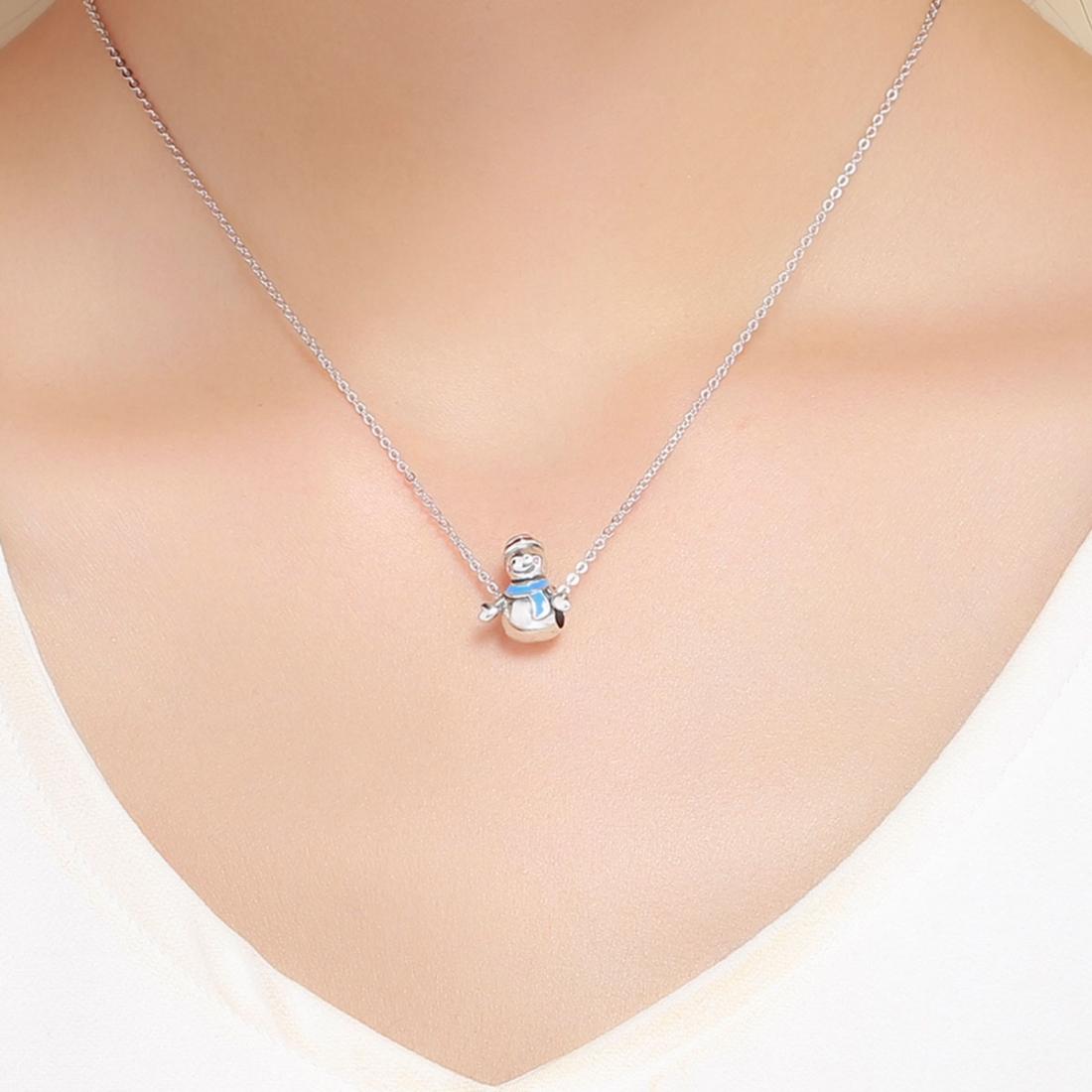 925 Sterling Silver Snowman Bead Pendant For Diy Bracelets & Necklaces 7