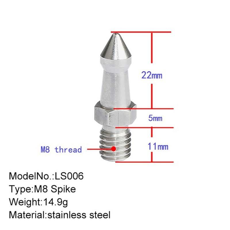 2Pcs Stainless Steel M8 Feet Screws For Slr Tripod 3