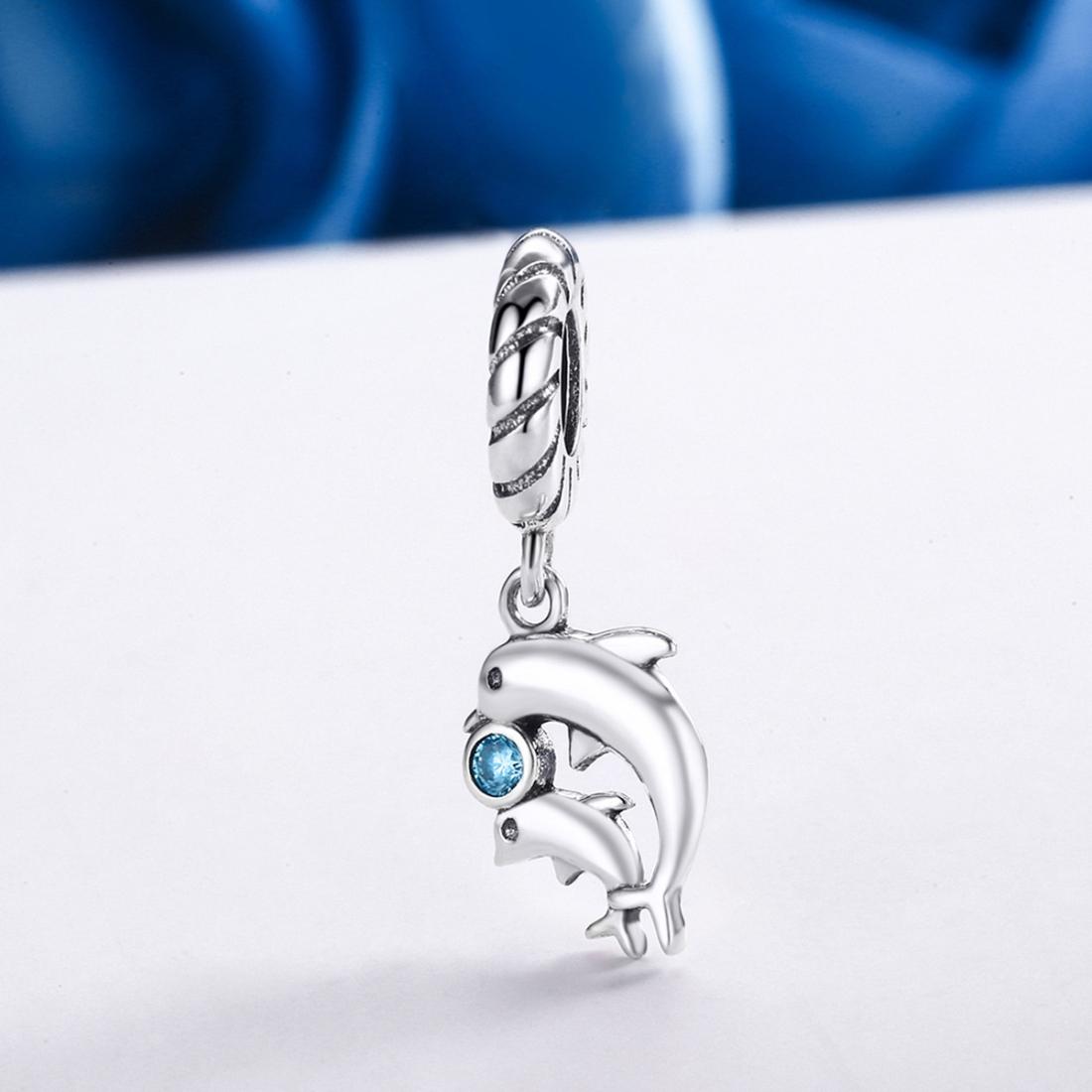 925 Sterling Silver Dolphin Bead Pendant For Diy Bracelets & Necklaces 4