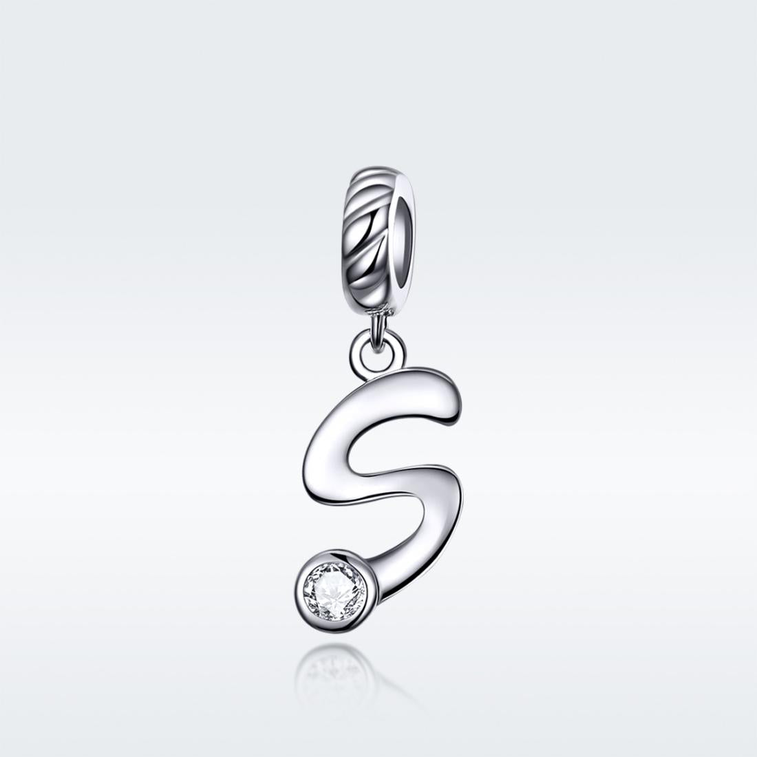 925 Sterling Silver Personalized Letter Pendant For Diy Bracelets And Necklaces Style - S 3