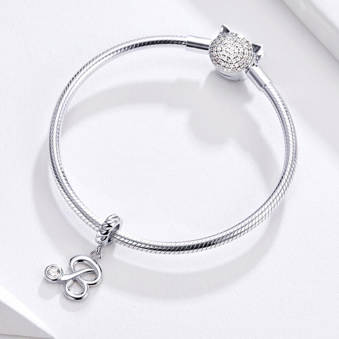 925 Sterling Silver Personalized Letter Pendant For Diy Bracelets And Necklaces Style - S 5